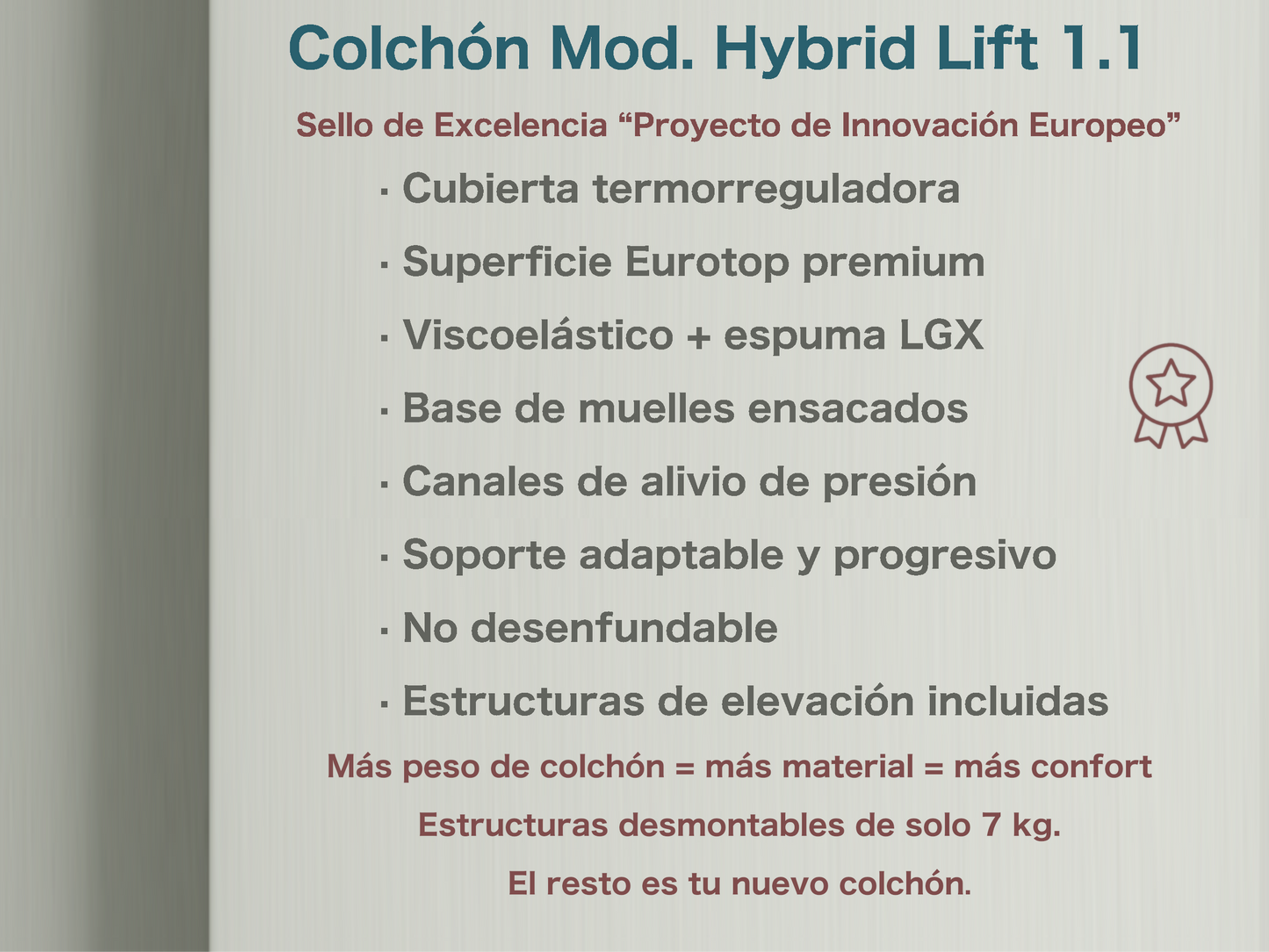 COLCHÓN HYBRID LIFT 1.1